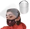 Barco de EE. UU. Protector facial Adulto Antipolvo Mascarilla facial Visor PET Transparente Cubierta facial a prueba de viento Visión clara Protección de seguridad