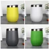 12oz Stainless Steel Tumbler Wine Glasses Egg Cup Water Bottle Double Wall Vacuum Insulated Beer Mug Kitchen Bar Drinkware SEA SHIP RRA2835