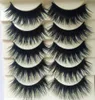 Moda 5 pares grossos eye lashes extensão partido maquiagem suave cruz maquiagem falsa beleza cílios postiços cosmestic