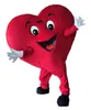 2019 Factory Outlets Red Love Heart Mascot Kostuum fancy Feestjurk Volwassen Grootte Schip 335A