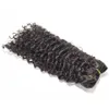 Vmae peruviano da 10 a 30 pollici 100g 120g Clip riccio crespo nero naturale in cravatte elastiche Coda di cavallo con coulisse per capelli umani di Remy vergine