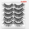 Handgjorda återanvändbara mink falska ögonfransar set 5 par falska ögonfransar Naturlig lång Tjock Eyelash Extension Eye Makeup Tillbehör DHL Gratis