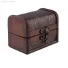 Wholesale-2016 New Wood Vintage Retro Handmade Small Storage Box Case Flower Metal Lock Jewelry Box