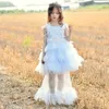 Detachable Skirt Flower Girl Dress for Beach Garden Castle Country Weddings 2019 Ball Gown Knee Length Kids Birthday Party Gowns Ruffles