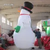 Grand ballon gonflable blanc de bonhomme de neige de publicité de 3m/5m avec un chapeau noir pour l'hiver venant et la décoration de Noël