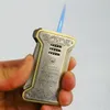 classic retro metal lighter windproof butane refillable vintage trench Cigarette Lighter open sideway transparent gas storage gift2566903