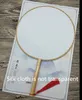Chinese Round Handle DIY Fan White Silk Hand Fans Crafts Ladies Retro Fabric Blank Fan Adult Fine Art Painting Embroidery Program