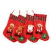 24 styles Mini bas de Noël Chaussettes Hanging Sac mignon de sucrerie de Noël bonhomme de neige cadeau père noël cerf ours ornements d'arbre de Noël Decors