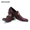 Batzuzhi Personality Men Shoes Japanese Type Fashion Formal Leather Dress Shoes Men zapatos de hombre Party Footwear, Pluz Size