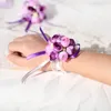 50 pçs/set casamento pulso flor nupcial baile mão simulação flores pulseira dama de honra irmãs pulso corsage flor decorativa bh2466 tqq