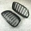 Jedna para Dual Line Auto Glossy Black Mesh Grill Grille F02 F03 Racing Gilles Grills dla 7 serii F01 2008+