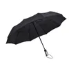Vindtät tre fällbara hela automatiska paraply regn kvinnor auto stor vindbeständig paraplyer män 10k parasol