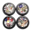 8 styles Christmas Rhinestone Manicure Jewelry Decals Set Santa Snowflake Multicolor 3D Nail Drill Nail Art Decorations