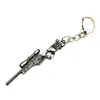 Modèle de pistolet de jeu de 50pcslots de 50pcslot clés de clés de clé Metal Alloy Keys Keys Holders Taille 6cm Blister Card Package Key Chains2064357