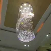 대형 플러시 마운트 LED 실내 조명기구 조명 호텔 빌라 계단 크리스탈 샹들리에에 대한 현대 크리스탈 램프