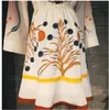 패션 - 고품질 새로운 패션 활주로 우아한 꽃 디자이너 긴 드레스 여성의 V 넥 개 인쇄 캐주얼 드레스