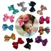 16 Style 6 inch Rainbow Sequin Bow Hair Clip Europe and America lovable Baby Rainbow Bling bows Hairpin fashion Jojo Bows Hairpin T9I00262