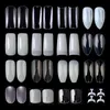 Box 500 Acrylic False Nail Tips Clear White Natural Color French Nail Full Cover Half Tips Ultra Flexible Size 10size Fake Artificial Nails