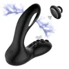 Choque elétrico Prostate Massager Anal Vibrador Silicone Remote Control Butt Plug Vibrador Anal Sex Toy For Man Gay Masturbator T200518