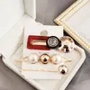 Drop 30pcs10set Korea Vintage Acryl Ceads Kulki do włosów naśladowanie Pearl Metal Gold Kolor Hair Clips Hair Akcesoria 9050458