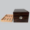 O único luxo hew-end hew-end humidor na moda personalidade de estilo retro-estilo cedro de madeira forrado com umidificador higrômetro de fechadura