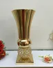 Vasi in metallo Tavoli dorati Centrotavola per matrimoni Event Road Piombo Porta fiori per la decorazione domestica Vaso