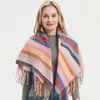 Szaliki w kratę Tassel Check Scarf Projektant Marka Klasyczny Tartan Wrap Moda Oversize Shawn Winter Plaid Scarves Lattice 110 * 110 cm B7479