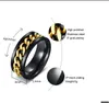 016 Beer bottle hot style accessories stainless steel rotating web celebrity ring male titanium steel chain and American jewelry 7-12#