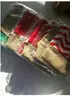 Bas de Noël coton toile vague rayure Sack Sock Santa Claus Candy Gift Bag Filler Xmas Hanging Décoration 30 * 45cm 3color