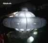 Гигантская надувная летающая тарелка 5M Реклама PVC HELII UFO Модель воздушного шара для парада выставки и вечеринка ночное украшение