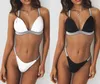 Baddräkter för kvinnor bikini djup v dubbel sele damer badkläder bikini set baddräkt beachwear europa ny flash bandag sexig