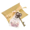 Свадебные подарки Творческого небольшого подарок Ключ для бутылок Подвеска Свадебных принадлежностей Подушки Candy Box Металл латунь Гостевой Favor