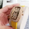 Top brand luxury women watches galet iced out casual watches quartz movement leather band full diamond high quality fashion dress watch