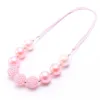 Perle di perle alla moda Collana robusta per bambini Corda regolata per bambini Bubblegum Bead Collana robusta per bambine