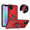 Ringhouder Telefoonhoesje voor iPhone 11Pro Max XS XR X 8 Plus Samsung Note10 S10 Magnetische Standaard PC Armor Hard Back Cover