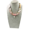 Han Jing Multi-color Sieraden Verklaring Ketting Hanger Sjaal Vrouwen Bohemen Halsdoek Foulard Femme Accessories2516