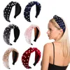 Düğüm Hairband Bantlar Kadınlar İnci Kadife Saç Sopa Kafa Saç Kızlar için Şapkalar Saç Aksesuarları Kadın Kadife Saç Sopa 11 renkler M222