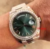 Nya rostfritt stål Herrdiamanter Mens lyxiga Genève Watch Strap 2183 Quality Fashion Watch Reloj Watches Wristwatc186y