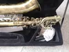 Margewate Professional Brass Baritone Saxofon Högkvalitativt musikinstrument Antik kopparyta kan anpassas logo Sax med väska