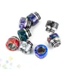 810 SS Epoxy Resin Drip Tip Kit 8pcs Snake Skin Grid Cobra SS Mouthpiece Smoking Accessories