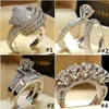 jewelry S925 sterling silver plated rings simulation diamond rings for women hot fashion free of shipping