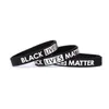 Black Lives Matter Polsband Siliconen Armband Dames Mannen Unisex Rubber Armbanden Polsband Bangles Party Gunst 200 stks T1I2059
