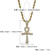 Fashion-Gold White Gold Plated Buffalo-Niagara Marriott Key Cross Pendant Halsband Bling Diamond Hip Hop Rapper Smycken För Män Kvinnor