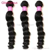 Glamorous Virgin Brazilian Hair Weaves 3Pcs Peruvian Indian Human Hair Body Wave Loose Wave Spiral Curly Cabelo Hair Extensions Wh3655046