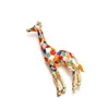 Lot 12 pièces mode émail girafe broches pour femmes mignon Animal broche broche bijoux couleur or cadeau exquis
