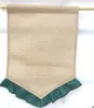 Blank Burlap Flag DIY Jute Ruffles Garden Flags Portable Blank Banner Christmas Birthday Party Garden Decorations PlainYard Flags 4981550