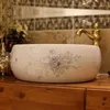 Europa Vintage Style Keramiska sänkor Counter Top Wash Basin Badrum Sink Badrum Tvätt Handfat