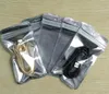 Gold Silver Color Zipper Låspåse Retail Plastic Package PAG POLY OPP Pack Small Accessories Packing Bag8808999