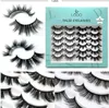 Free Shipping ePacket 12 Pairs False Eyelashes Natural Long Thick Soft Winged Lashes Makeup for Eyes Handmade with Packaging Boxes 56699