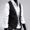 Mens Vest Formal Business Casual Winter Suit Tuxedo Layered Style Slim Fitted Waistcoat Vest